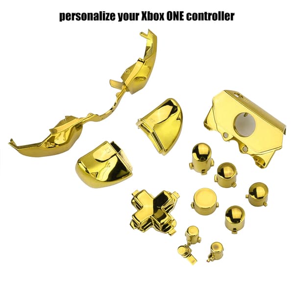 Farverigt skruetrækkersæt Knapper Udskiftningsdele til Xbox One Controller (Guld)