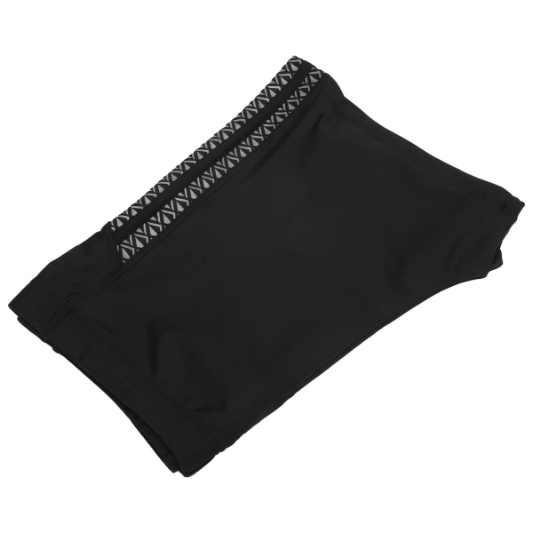 Badeshorts Polyester Pustende badebadetøy Strandmyk shorts for menn BlackXXL