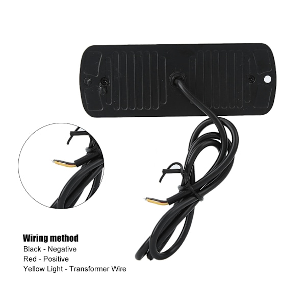Ultratynn Strobelampe Universal Advarselslampe 9~30V Varebil Bil IP66 Blinkende Nødlys (Tilfeldig)