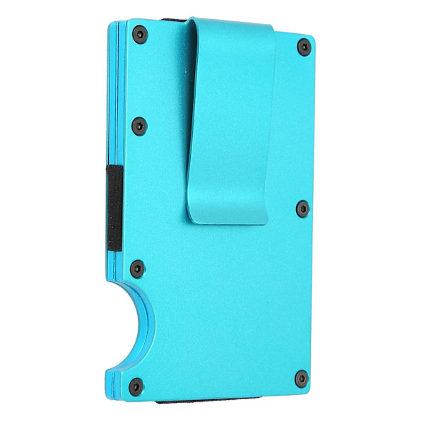 Visitkort Etui Bærbar Visitkortholder Mode Rustfrit Stål Kort Box Tegnebog GaveBlå X-11#A