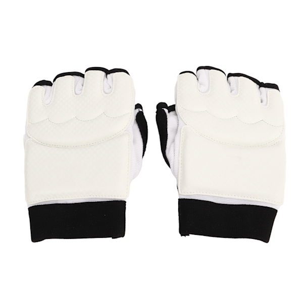 1 Par Taekwondo Handskar Andningsbara Elastiska Halvfinger Kickboxning Boxning Träningshandskar för Kampsport S