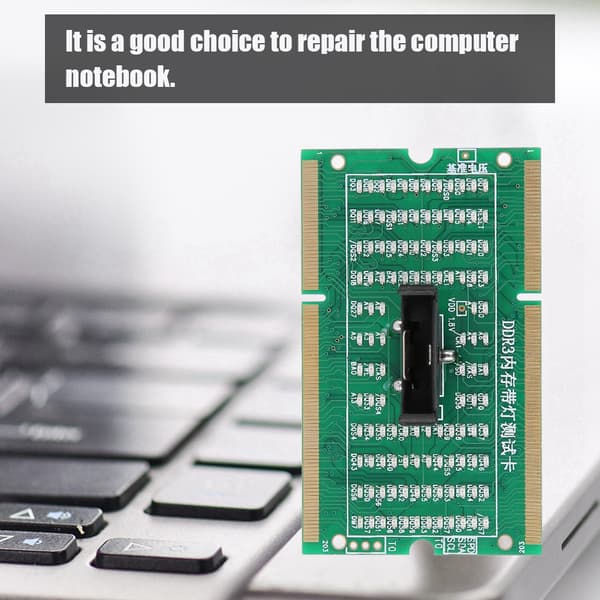 SO-DIMM Analyzer Diagnostic Tester Post Test Card til PC Laptop Desktop DDR234 med lys DDR3