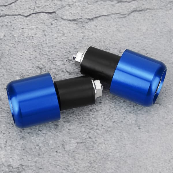 2st Motorcykelstyre Ändplugg 22mm Diameter Blå Modifieringstillbehör