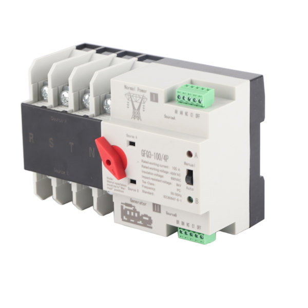 Dobbelt automatisk omskifter 4P Millisekund omskiftning Konstant strømforsyning Generator omskifter AC400V