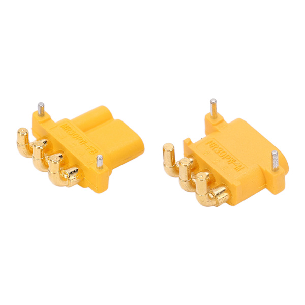 1 par MR30PW trepinners hann- og hunnpluggkontakter for RC Lipo-batteritilbehør