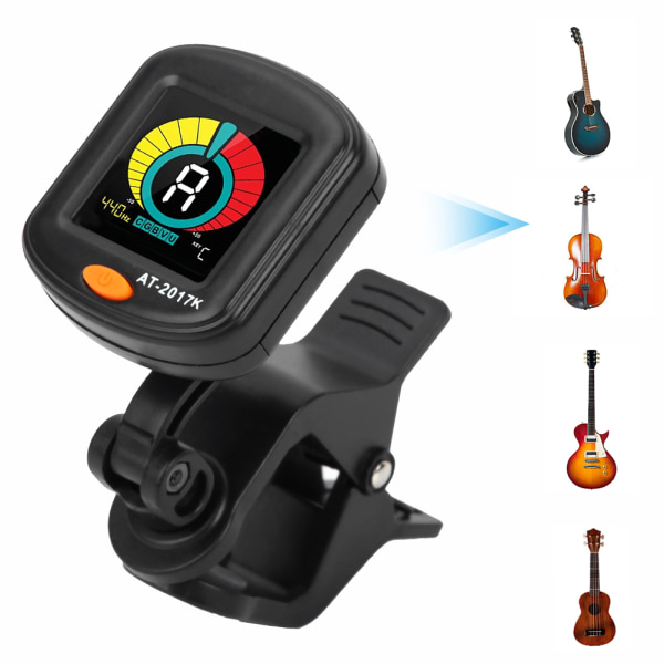 Musikkinstrumenter Tilbehør Bass Capo Clip On A0-C8 digital kromatisk gitartuner