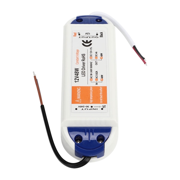 LED-strömadapter 0,62A AC90‑240V till DC12V LED-transformatoradapter LED-drivrutin för hembelysning 4A 48W