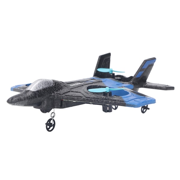 RC-drone Kannettava EPP-kaukosäädöllä varustettu lentokone värikkäillä LED-valoilla ja varapropeleilla lapsille lelulahjaksi sininen kolme akkua