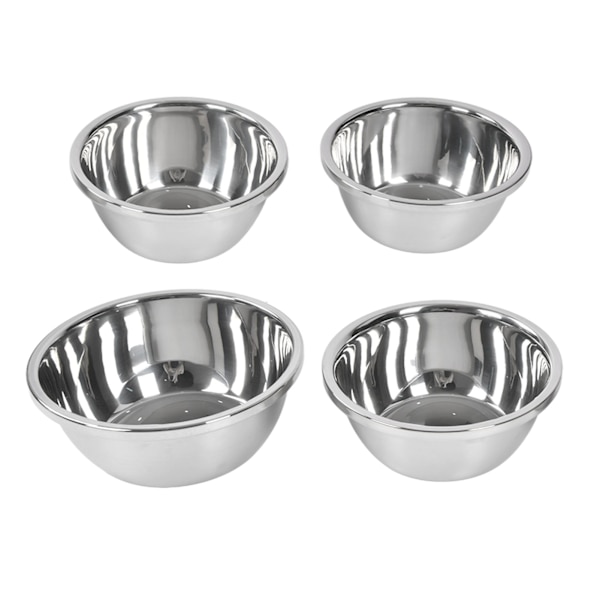 4 stk. rustfrit stålblandeskålsæt fortykket suppeskål non-stick køkkenredskab til madlavning