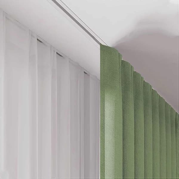 Usynligt loftsgardinskinnesystem 4m Sort Elegant Moderne Design