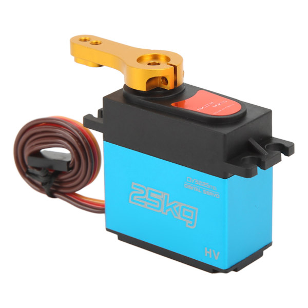 Servo Motor Digital 25kg Vattentät Metallväxel 180° Styrvinkel för Robot RC Bil Blå