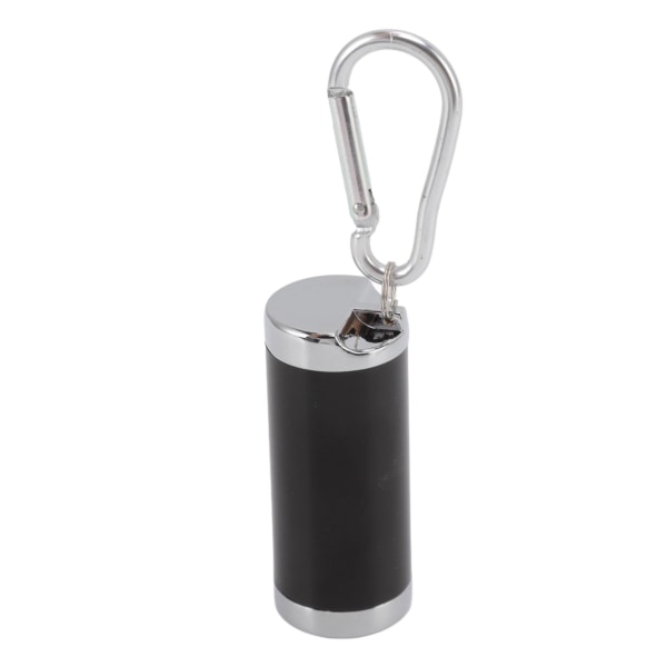 Portable Ashtray Stainless Steel Fireproof Buckle Design Exquisite Look Mini Ashtray Keychain for Car Office Black