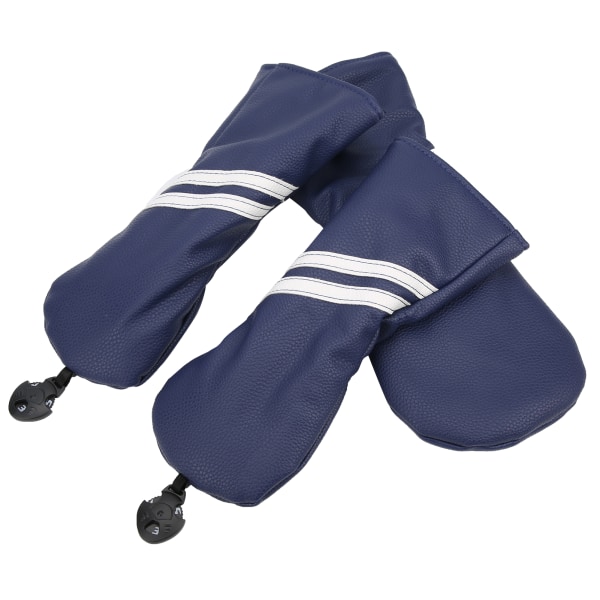 Golf Wood Headcover Cover Set Stripes Cue Headcovers Golf Club Head Covers til DriverBlue