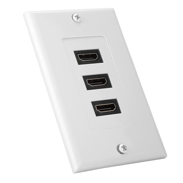 3-ports HDMI HD Video Panel Socket USB Hub Adapter Veggkontakt