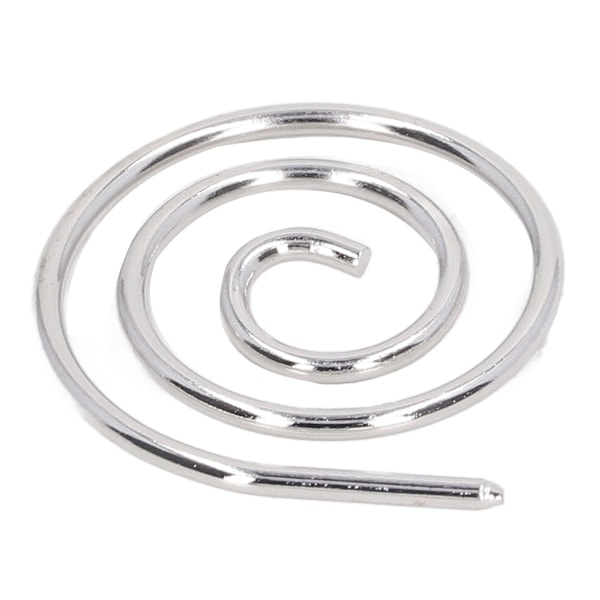 Spiralformad cirkulär sticka i rostfritt stål, rostfri, slät spets, handgjort stickverktyg för stickare, silvervit, 1 st
