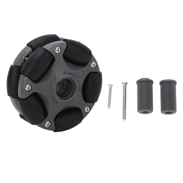 58 mm Plast Omni Wheel Dubbelrad Roterande Omni Directional hjul Ersättningsdelar 14135