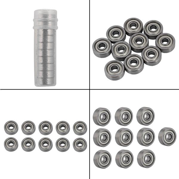 10 ST lager stållager, 3D-skrivare lagertillbehör, 624ZZ mikrolager