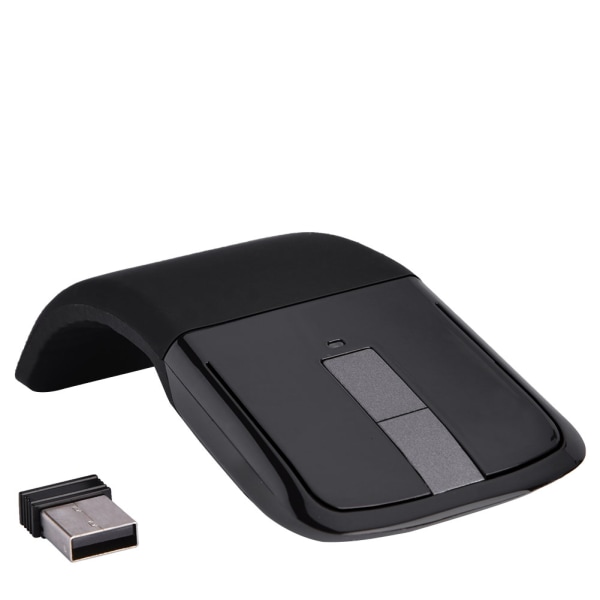 2,4GHz foldbar trådløs Arc Touch mus USB-modtager til pc NoteBook Smart TV Sort