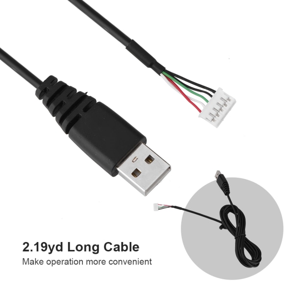 Professionel udskiftning af musekabel 2,19 yd ingen fastsiddende mus USB-kabel udskiftning til Rival 300