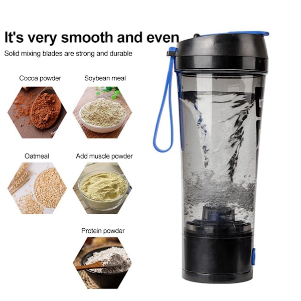 Elektriske Protein Shaker Flasker USB Oppladbar Bærbar Mikserkopp BPA-fri Shakerkopp for Protein Shakes