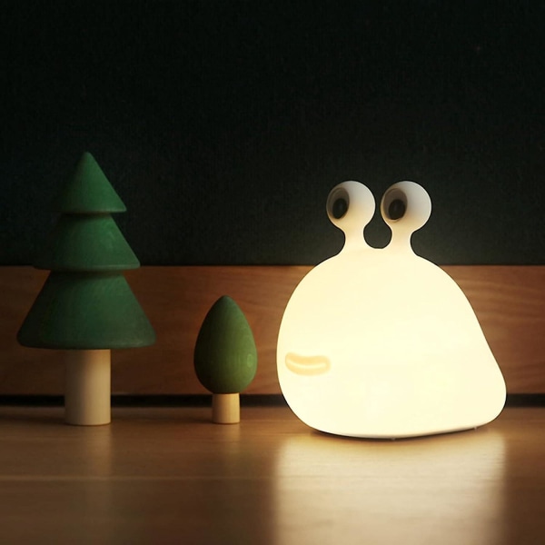 Hvit LED nattbordslampe for barnerom eller kontor
