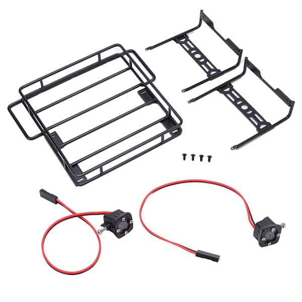 Takräcke Bagagehållare Slitstark RC Biltillbehör för Wrangler 1/10 Axial SCX10 90046 D90