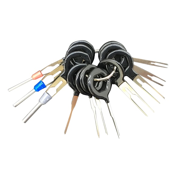 11 st/set Terminalborttagningsverktyg Bil Elektrisk Kabeldragning Krympkontakt Stiftutdragarsats