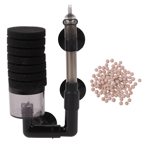 Akvarium Svampfilter Sterk Adsorpsjonskapasitet Stille Mini Fiskebeholder Biokjemisk Vannfilter med Filtermateriale YU-118