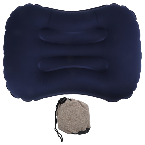 Ilmatäytteinen tyyny vyötärö selkätyyny Automaattinen täyttö taitettava Travel Sleeping Tummansininen