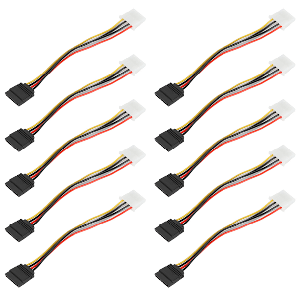 10 kpl SATA-kaapeleita iso 4-15-pinninen IDESATA - power power tuottamiseen
