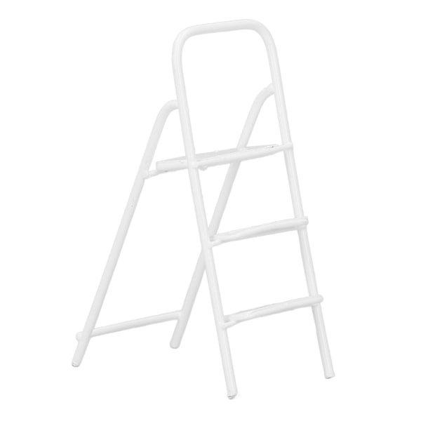 1/12 Miniature Step Ladder Metal Delicate Texture Mini 3 Step Ladder for Dollhouse Furniture Accessories White