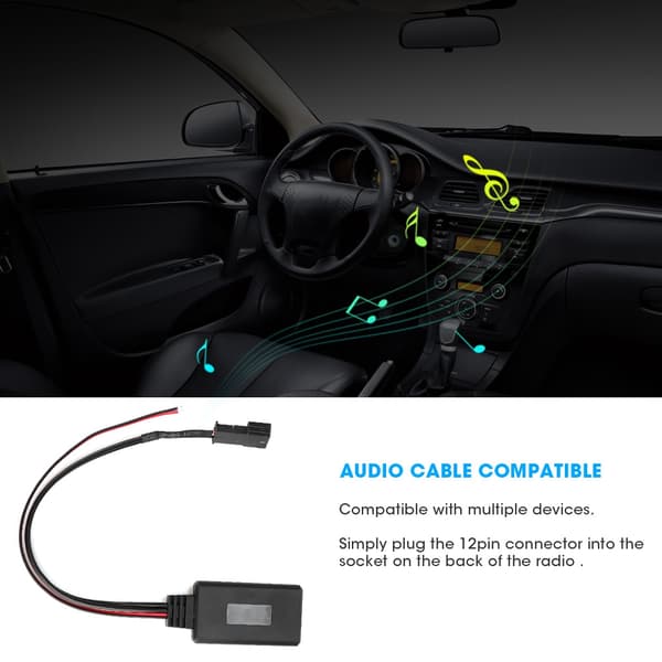 Kjøretøymontert Lydmodul AUX In-modul Kompatibel med Bluetooth Passer for E39 E46 E38 E53