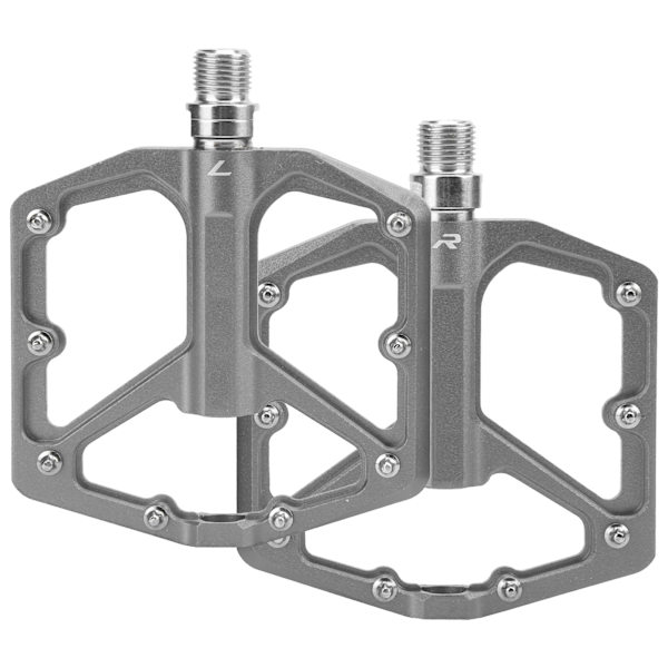 1 par ZTTO mountainbike pedaler aluminiumslegering skridsikker cykelplatform flade pedaler (titanium)