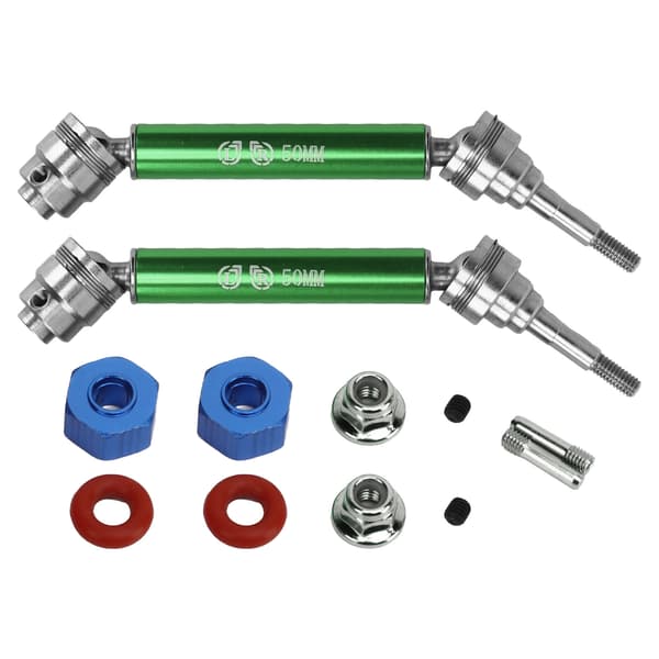 1 par RC frontdrivaksel stål aluminiumslegering rustsikker 1/10 fronttransmissionsaksel til TRAXXAS grøn
