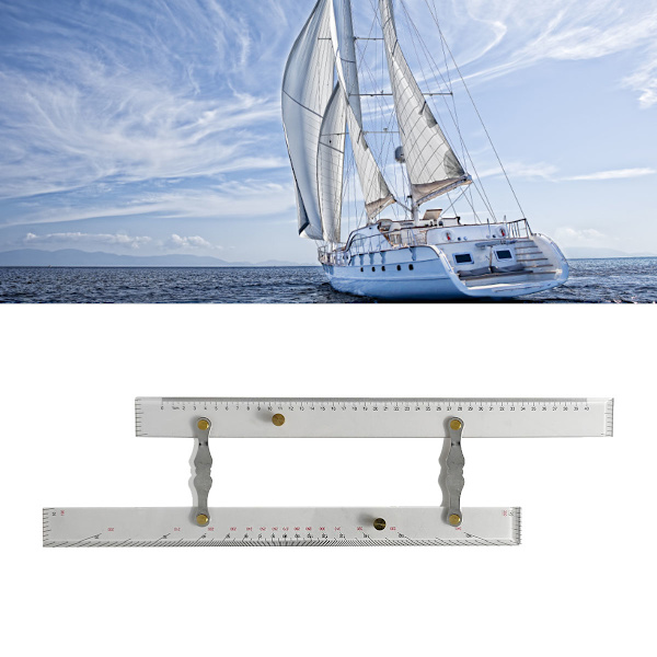 Marine Navigation Parallel Ruler Klar Skala Høj Nøjagtighed Transparens Båd Skib Tegning Parallel Ruler 450mm/17.71in