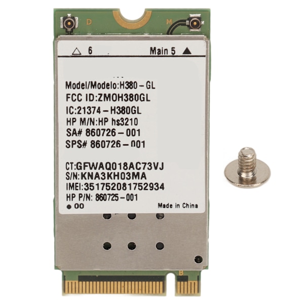 H380 GL HSPA+ M.2 mobilmodul til HP til ZBook 17 15 15u til EliteBook 840 820 G4 G3 til HP Hs3210