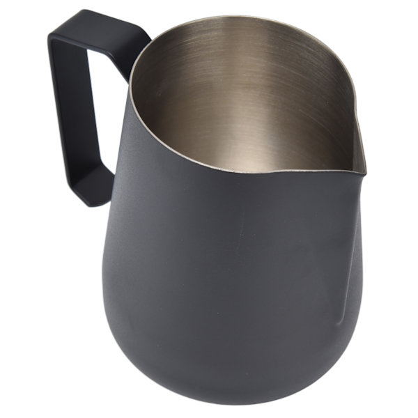 Mjölkskummare Pitcher Tjockare Skummare Kopp 450ml med Spetsig Pip för Kaffemaskin CafeBlack