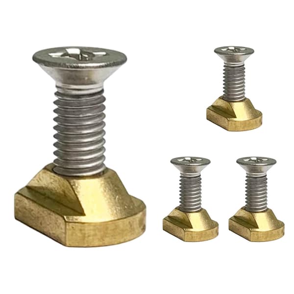 Surfboard T-Nut-kontakt, M8 messing monteringsmutter