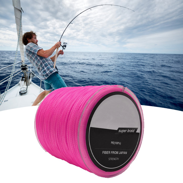 300m PE fiskesnøre karpe 4 tråder flettet anti-bitt linje tilbehør for reservoar lokkefiske rosa1