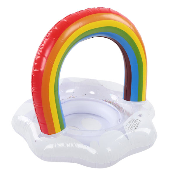 Baby Simning Float Rainbow Uppblåsbar Barn Simring med Safety Float Seat