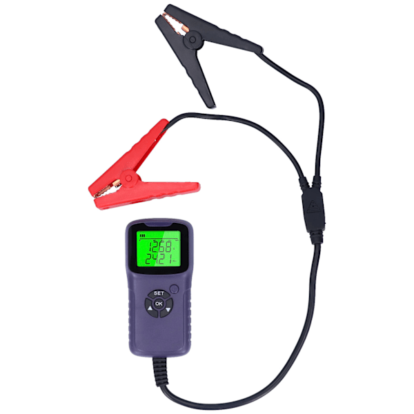 A300 Digital Bilbatteri Tester LCD Batteritest Analysator Auto Test Diagnostiske VærktøjerLilla