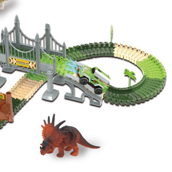 192 stk. Dinosaur Road Toys Imagination Improvement Forældre-barn Interaktion Fleksibel Bøjelig til Børn Drenge Piger