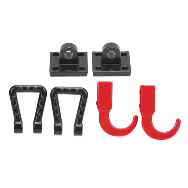 RC Bil Släpvagn Metall Bogseringsspänne Dragkrokar D-schacklar för Tamiya CC01 1/10 RC Crawler Uppgraderingsdelar Svart