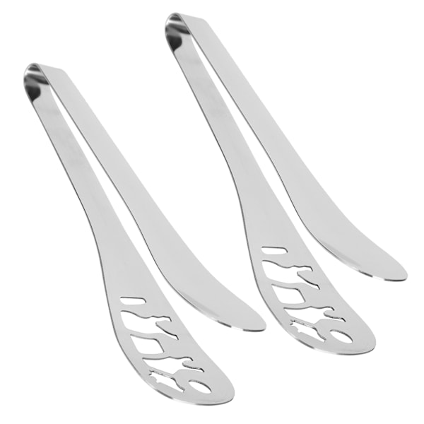 2 stk. matklyper tykkere anti-skolding 304 rustfritt stål biff BBQ bakeklips