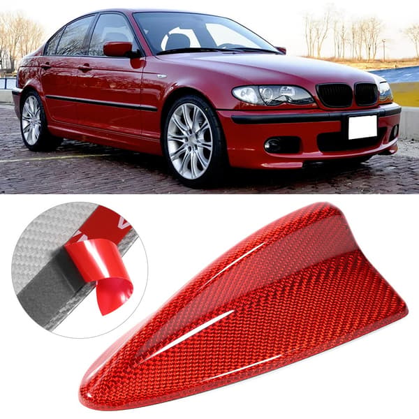 Antennskydd i kolfiber till BMW E90 2004-2012 Röd