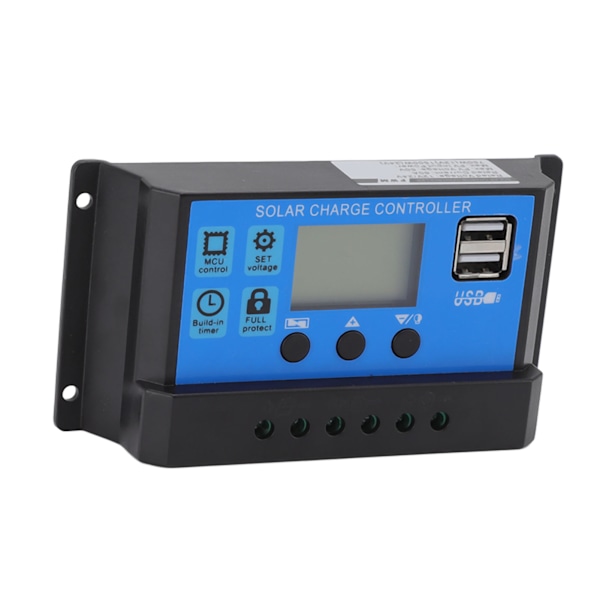 12V 24V Solcellsladdningsregulator Dubbel USB-port Solpanel Laddningsregulator för Industri 10A