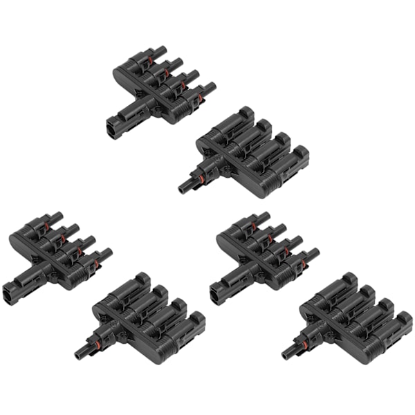 3 sett 50A 1000V T-grenkontakt Solcelle Grenkontakt 1 til 4 Fotovoltaisk Kabel Grenkontakt