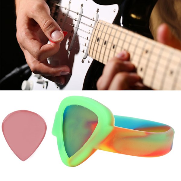 Portable Guitar Picks Armbånd Picks Håndleddsrem Ring Guitar Pick Holder Armbånd (flerfarge)