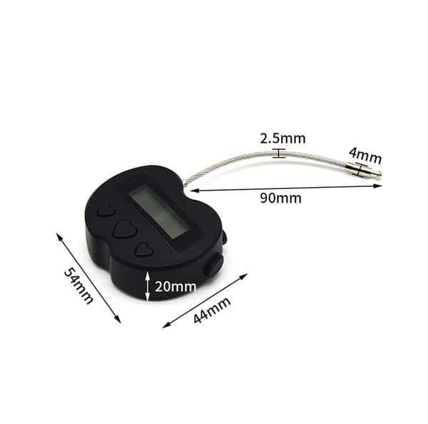 LCD display tidslås multifunktion elektronisk timer, USB uppladdningsbart timer hänglås