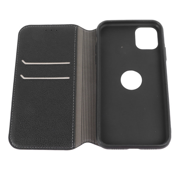 Retro Mobiltelefon Flip- case Mobiltelefonhållare Plånbok Skyddande TPU- case för Iphone Svart för IPhone 11